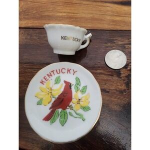 Vintage Kentucky Souvenirs mini plate and‎ cup